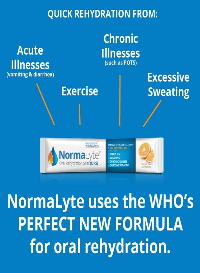 NormaLyte Orange - FSA Eligible Electrolyte Powder Packets | Clinically Studied Electrolyte Drink Mix | 6 Count Effective Hydration Sticks - Image 4